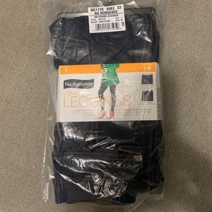 New  No Nonsense Dark Denim Leggings Size Lg